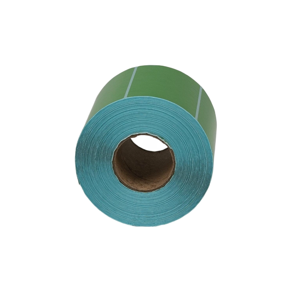 Etichette adesive termiche dirette verdi di dimensioni personalizzate