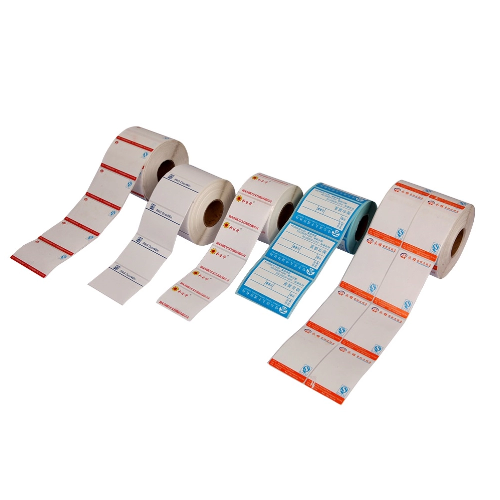 rotolo di adesivi termici con codice a barre