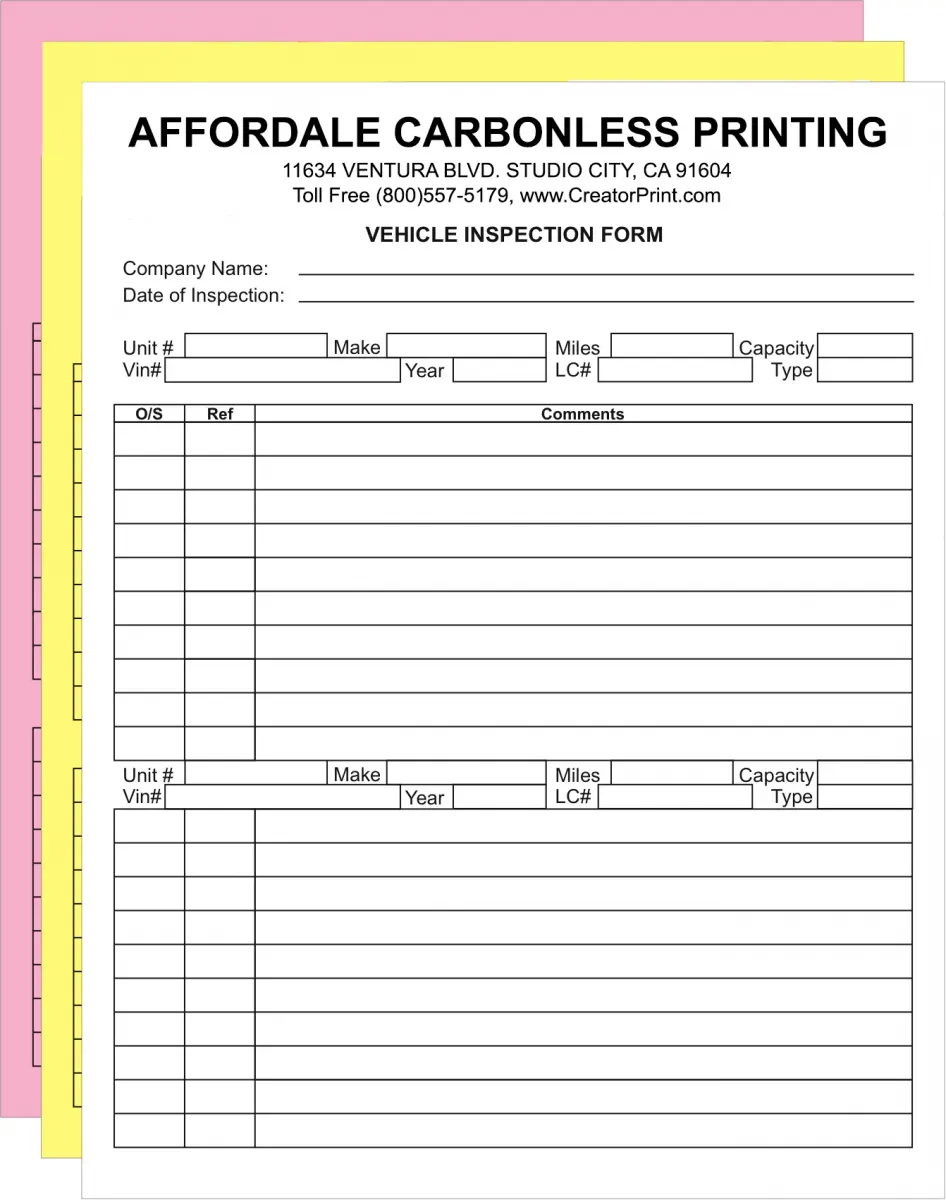 carta NCR stampata personalizzata