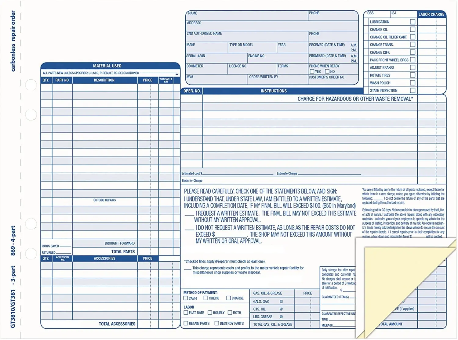 carta per fotocopie senza carbone