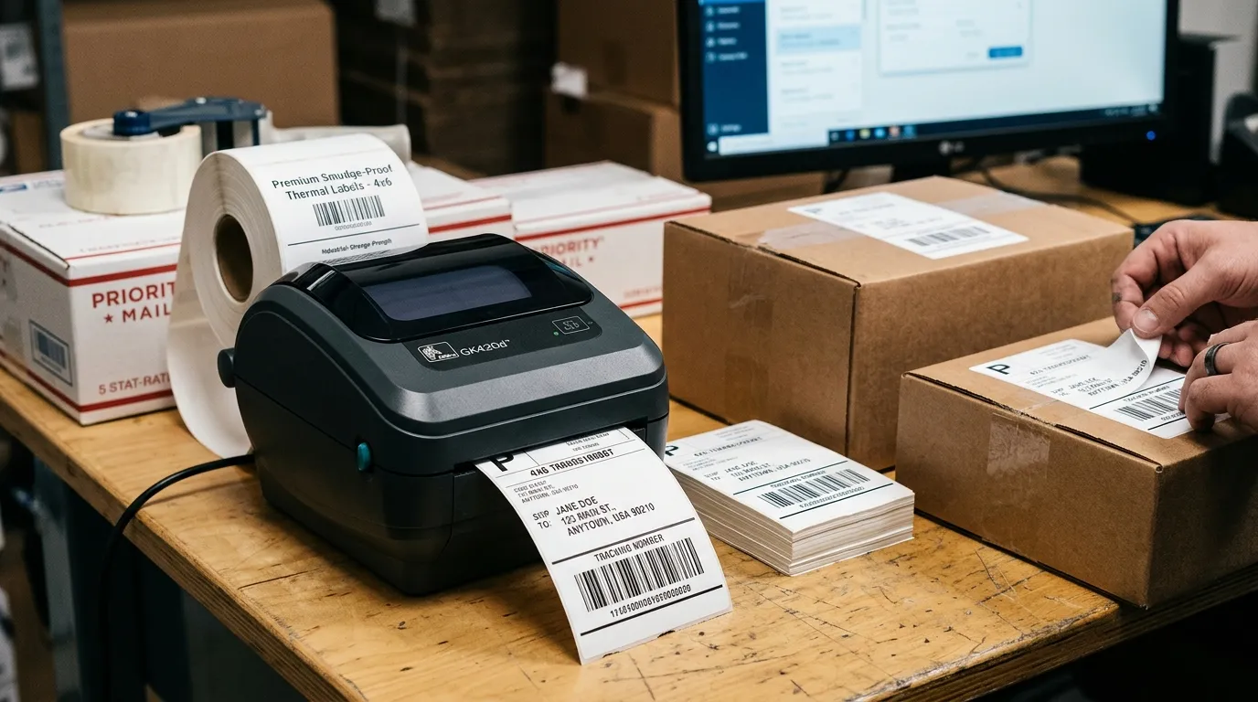 Etichette di spedizione per imballaggi e-commerce
